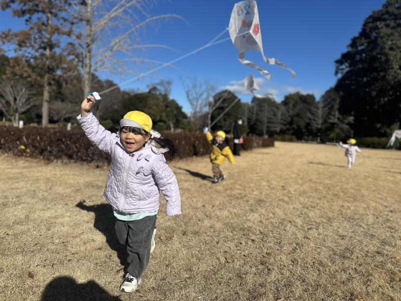 <空高く揚がった凧>