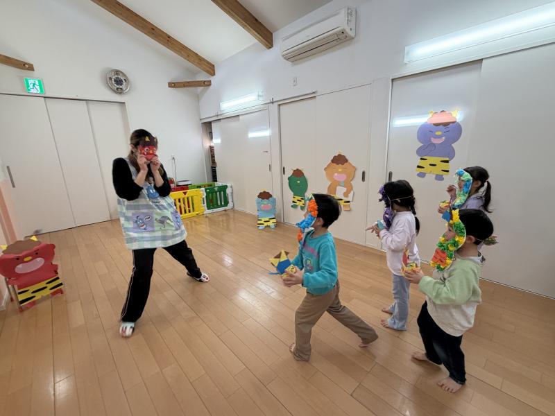 <節分集会を行ないました>